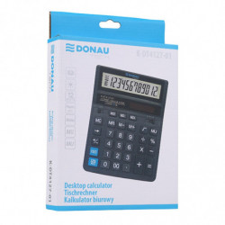 Kalkulator biurowy DONAU TECH, CI-SDC888XBK, 12-cyfr. wyświetlacz, wym. 203x158x31 mm, czarny