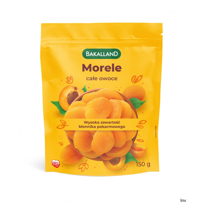 Morele suszone całe owoce 150g Bakalland