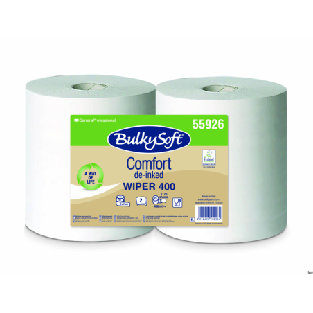Bulky Soft Comfort EKOLOGICZNE czyściwo papierowe 2w. 2x400m, celuloza z recyklingu, kolor biały