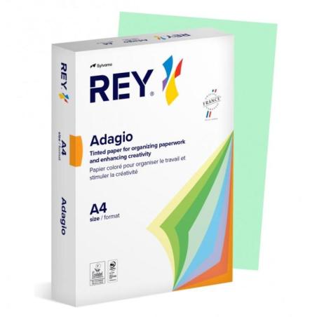 PAKIET Papier ksero REY ADAGIO, A4, 160gsm, 09 zielony pastel *RYADA160X478 R100, 250 ark.