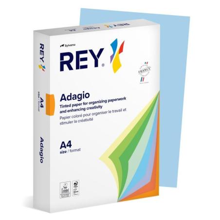 PAKIET Papier ksero REY ADAGIO, A4, 160gsm, 01 niebieski pastel *RYADA160X469 R100, 250 ark.