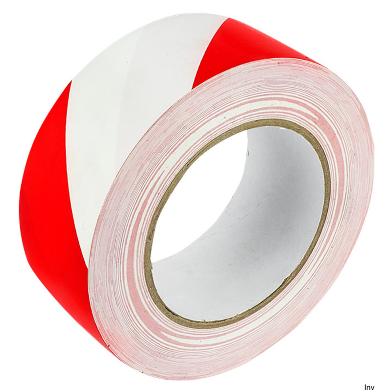 Taśma ostrzegawcza samoprzylepna biało-czerwona Grand 48mm 50m kauczuk naturalny