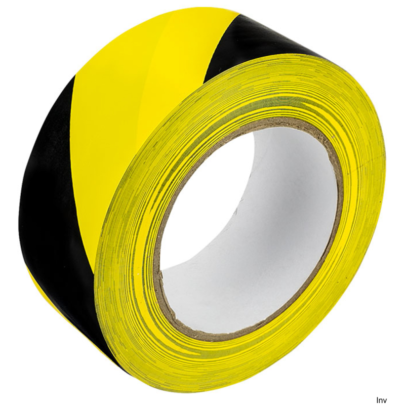 Taśma ostrzegawcza samoprzylepna czarno-żółta 48mm 50m Grand kauczuk naturalny