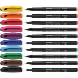 Zestaw cienkopisów SCHNEIDER Topliner 967, 0,4 mm, 10 szt., pudełko z zawieszką, mix kolorów