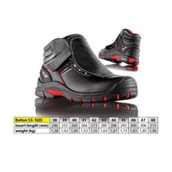 Trzewiki ochronne VM FOOTWEAR Bolton 5080-S3L, rozm. 42, czarno-czerwone