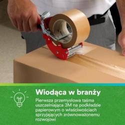 Papierowa taśma pakowa o wysokich parametrach SCOTCH 570, 48 mm x 50 m, brązowa