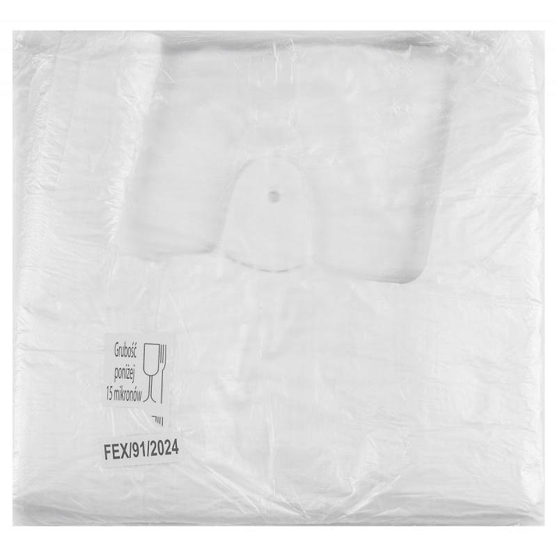 Reklamówka SARANTIS, HDPE, normal, 22/5/38 cm, 6 mikr., 200 szt., biała
