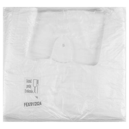 Reklamówka SARANTIS, HDPE, normal, 22/5/38 cm, 6 mikr., 200 szt., biała