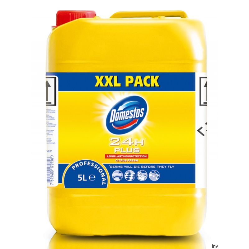 Domestos Płyn do mycia WC 5l Citrus, czyszcząco-dezynfekujący, skutecznie zabija bakterie i wirusy