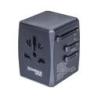 Adapter podróżny DONAU TRAVEL 904, szybkie ładowanie, czarny