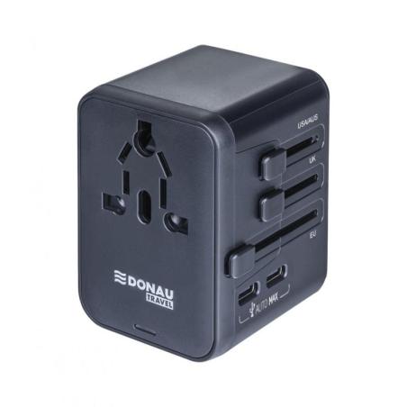 Adapter podróżny DONAU TRAVEL 521, czarny