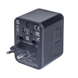 Adapter podróżny DONAU TRAVEL 521, czarny