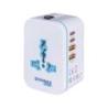 Adapter podróżny DONAU TRAVEL 205, szybkie ładowanie, biały