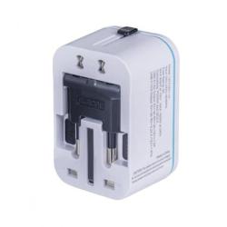 Adapter podróżny DONAU TRAVEL 205, szybkie ładowanie, biały
