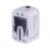 Adapter podróżny DONAU TRAVEL 205, szybkie ładowanie, biały
