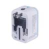Adapter podróżny DONAU TRAVEL 205, szybkie ładowanie, biały
