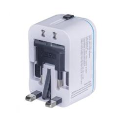 Adapter podróżny DONAU TRAVEL 205, szybkie ładowanie, biały
