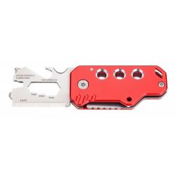 Brelok TROIKA Keytool, 11 funkcji, czerwony