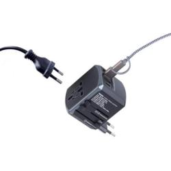 Adapter podróżny TROIKA World Travel, czarny