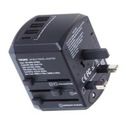 Adapter podróżny TROIKA World Travel, czarny