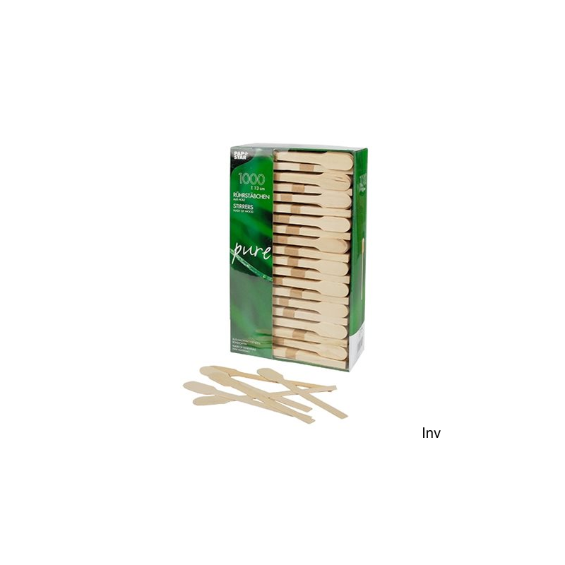 Mieszadełka drewniane 13 cm opakowanie 1000 sztuk wiosło PURE 16715