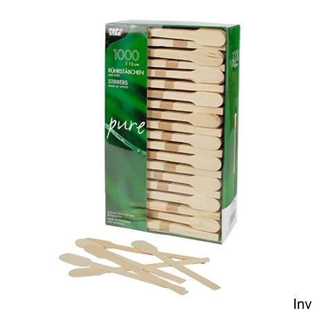 Mieszadełka drewniane 13 cm opakowanie 1000 sztuk wiosło PURE 16715