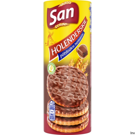 Herbatniki holenderskie SAN półsłodkie w czekoladzie 170g