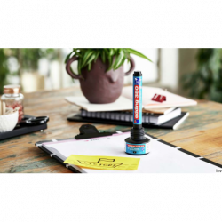 Marker do flipchartów Edding 380 niebieski 1.5-3mm, tusz na bazie wody, system cap-off
