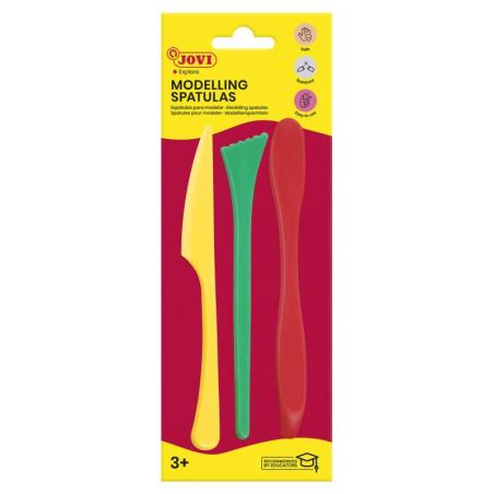 Szpatułki modelarskie JOVI, 3 szt., mix kształtów, mix kolorów