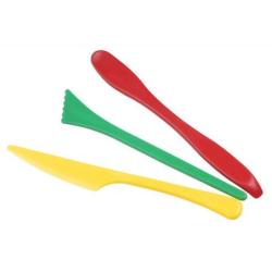 Szpatułki modelarskie JOVI, 3 szt., mix kształtów, mix kolorów