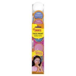 Farby do malowania twarzy JOVI Fantasy, 3x8ml, z pędzelkiem i gąbką, mix kolorów