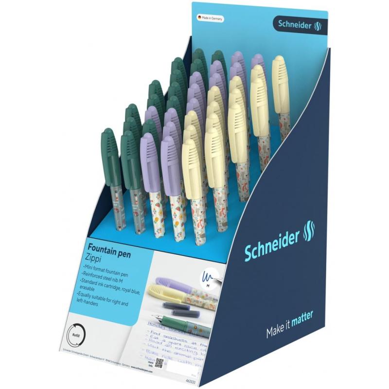 Display piór wiecznych SCHNEIDER Zippi, 40 szt., mix kolorów