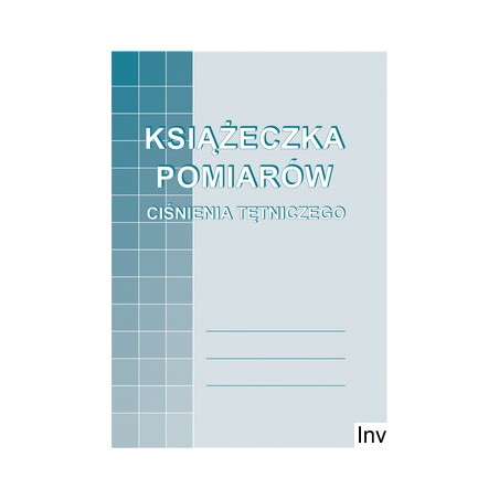 Książeczka pomiarów ciśnienia tętniczego M-910-5 A6 32 karty Michalczyk i Prokop