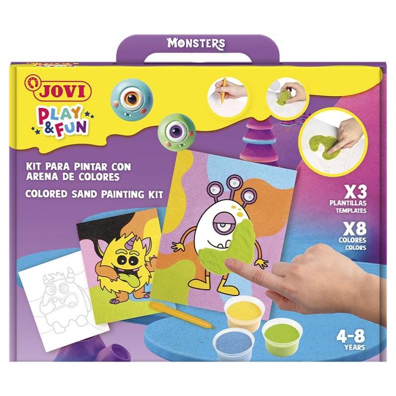Zestaw do malowania piaskiem JOVI Play&Fun, potwory