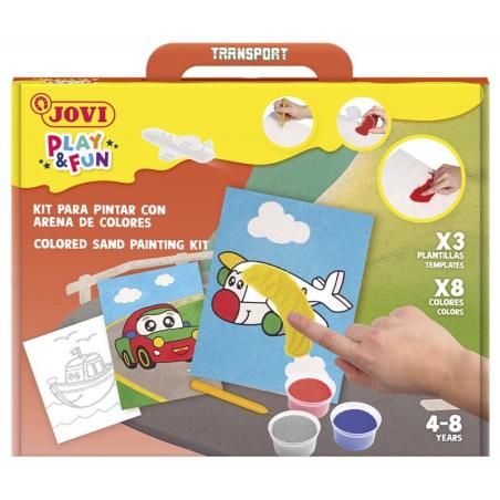 Zestaw do malowania piaskiem JOVI Play&Fun, pojazdy