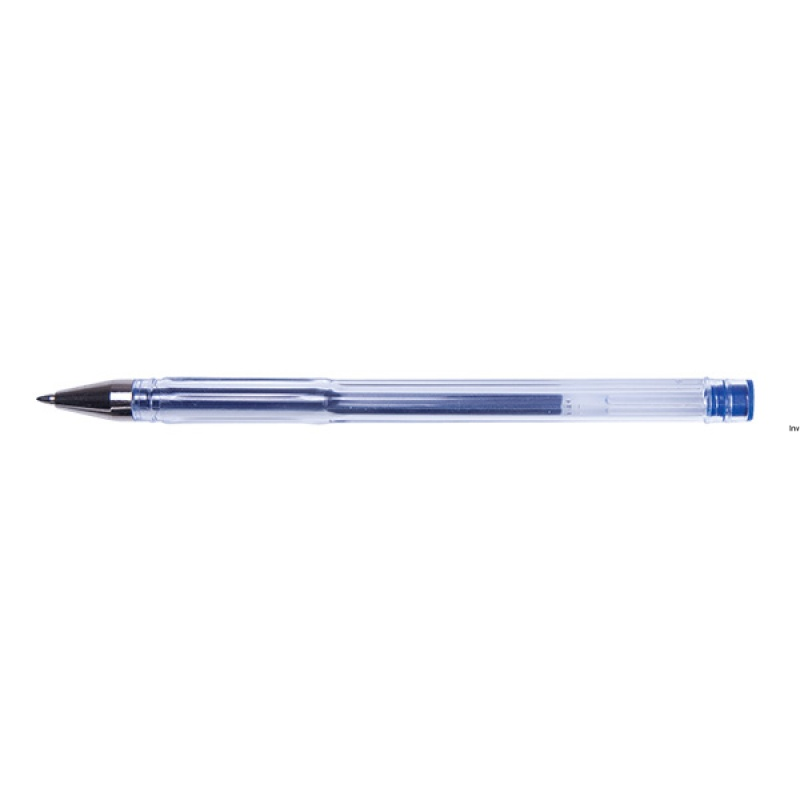 Długopis żelowy Office Products 0,5mm niebieski z wymiennym wkładem, transparentny