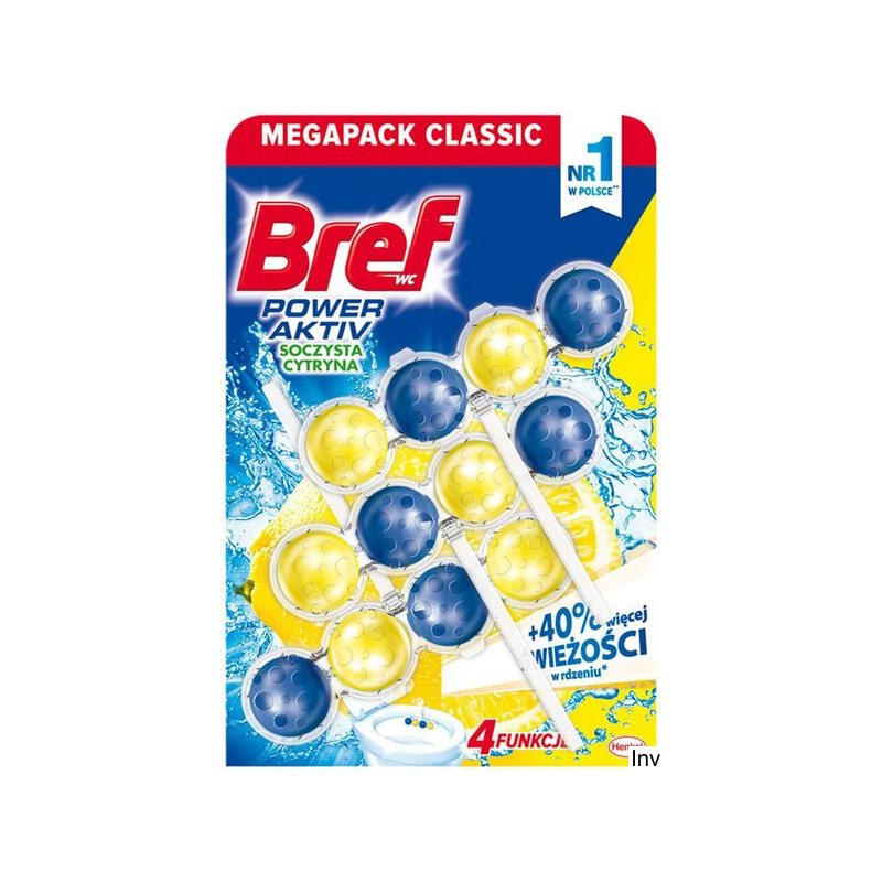 Bref Zawieszka WC COLOR AKTIV 3x50g Cytryna