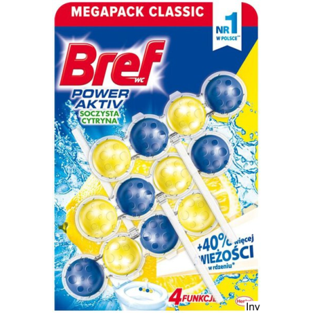 Bref Zawieszka WC COLOR AKTIV 3x50g Cytryna