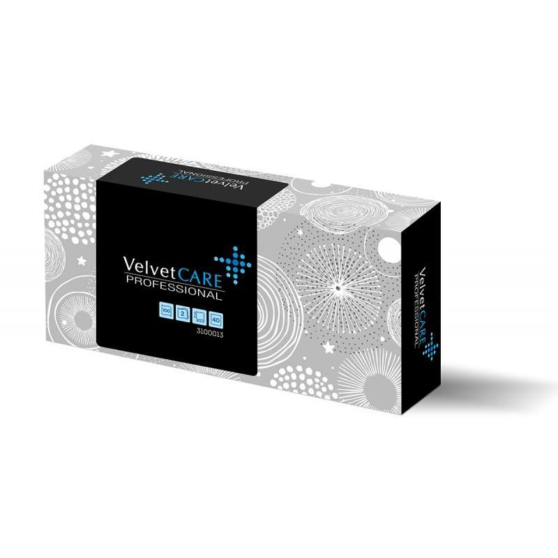 Chusteczki kosmetyczne celulozowe VELVET Professional Box, 2-warstwowe, 100 listków, biały