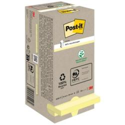 Karteczki samoprzylepne POST-IT Recycled Z-Notes(R330-1T), 76x76mm, 16x100 kart., żółty