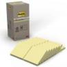 Karteczki samoprzylepne POST-IT Recycled Notes (654-1T), 76x76mm, 16x100 kart., żółty