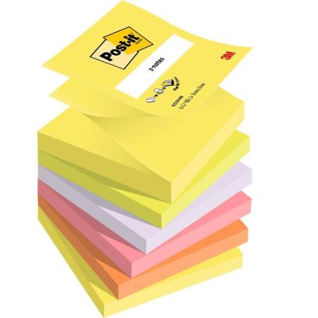 Karteczki samoprzylepne POST-IT Z-Notes, 76x76mm, 6x100 kart., neonowe mix