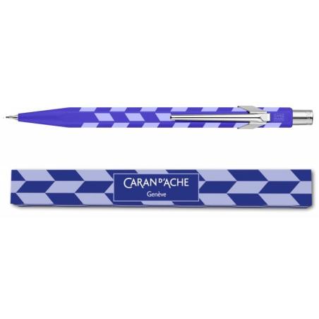 Ołówek mechaniczny CARAN D'ACHE 844 Mosaic, 0,5mm, w pudełku, royal blue