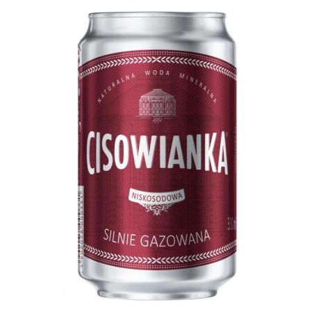 PAKIET Woda Cisowianka, silnie-gazowana, puszka, 330ml