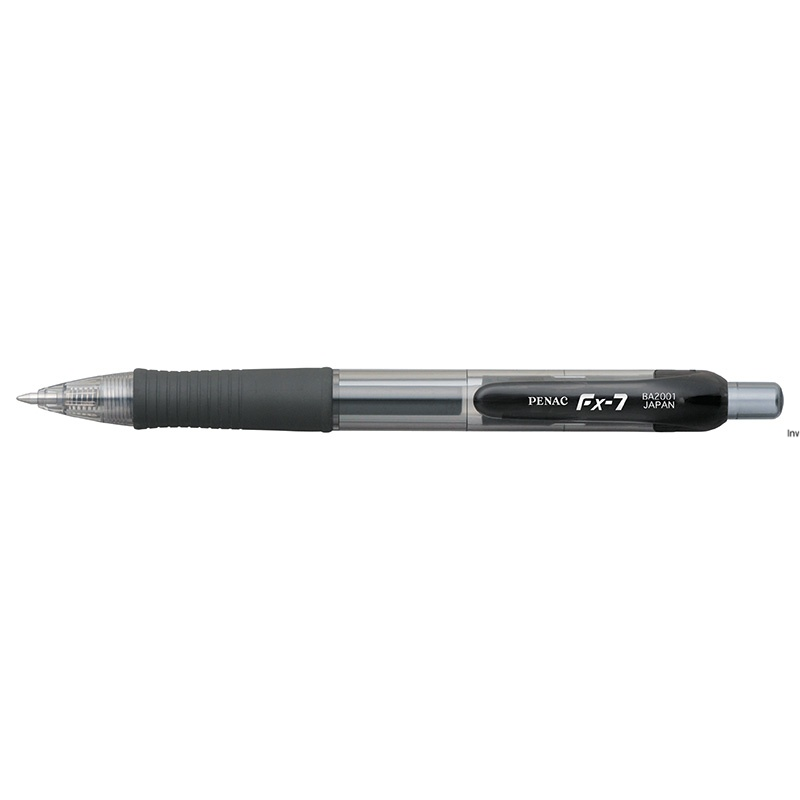 Penac Pióro żelowe FX-7 czarne, automatyczne, wymienny wkład, średnica kulki 0,7 mm