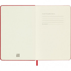 Notes MOLESKINE Classic M, 11,5x18 cm, w linie, twarda oprawa, scarlet red, 208 stron, czerwony