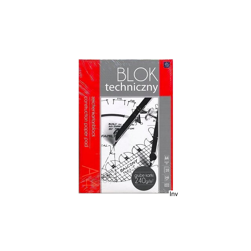 Blok techniczny A4 240g PREMIUM Interdruk 2121