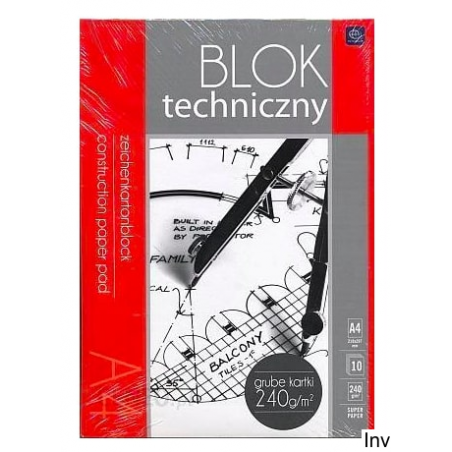 Blok techniczny A4 240g PREMIUM Interdruk 2121