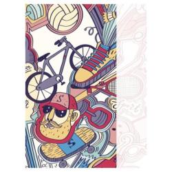 PAKIET Zeszyt szkolny GIMBOO, A5, w kratkę, 32 kart., 70gsm, mix wzorów