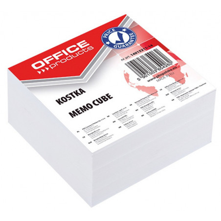 PAKIET Kostka OFFICE PRODUCTS nieklejona, 85x85x40mm, biała
